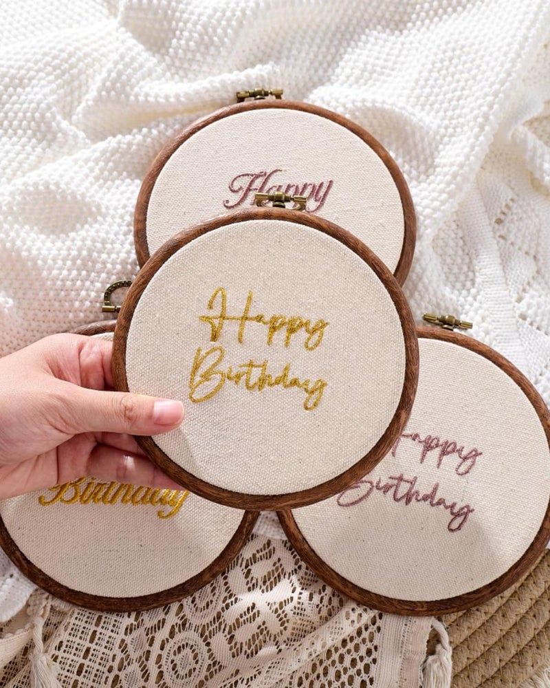 LIWOFLY Baby Monthly Milestone Markers Disc, Happy Birthday Decoration for Infant Room, Wooden Announcement Sign, Birthday Signs, Shower Gift, Reusable Photo Props (Small Gold Text) - Image 3